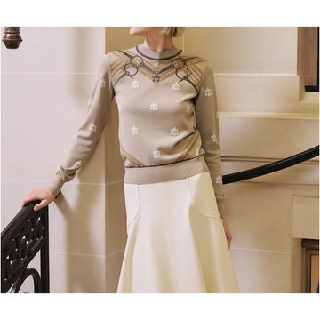 HERMES Wollpullover mit Mors a Jouets Stickerei H4H2662DDF840 117039645