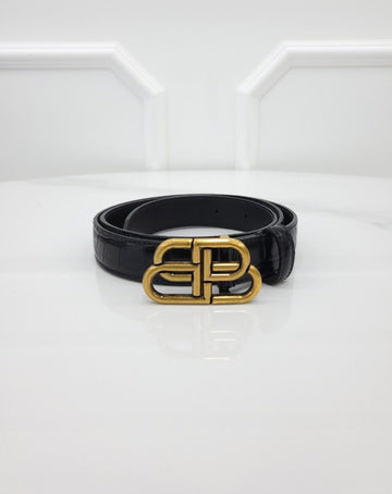 Balenciaga BB Thin Belt Black 85 117079742