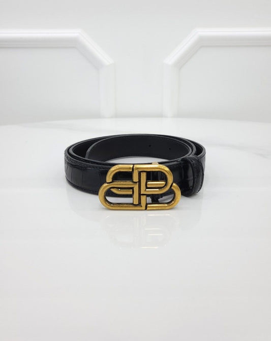 Balenciaga BB Thin Belt Black 85 117079742