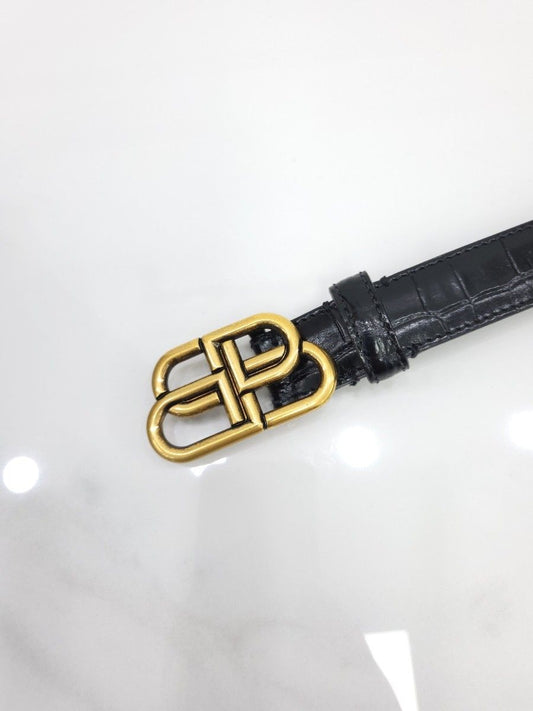 Balenciaga BB Thin Belt Black 85 117079742