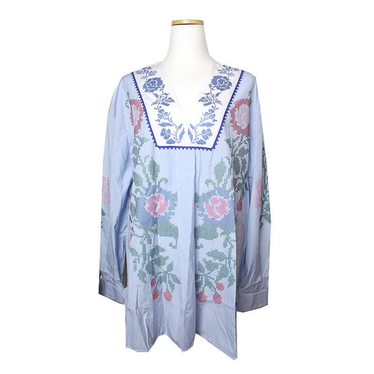 MAXMARA イントレンドの刺繍ストライプシャツ 66, 77 117126894