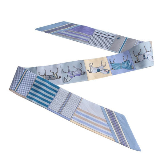 Hermes Bleu Cheval Twilly Scarf 117130043