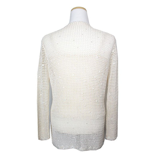 Escada Ivory Bead Knit Twin Set 44, 55 117244065