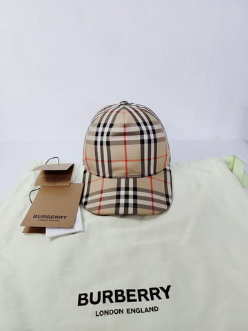 Burberry Vintage Check Pattern Unisex Baseball Cap 56 117322065