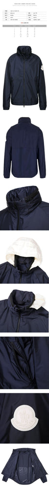 MONCLER 24SS OCTANO Big Logo Patch Kapuzenjacke Marineblau 1A001 43 53A5E P70 117410135 [P]