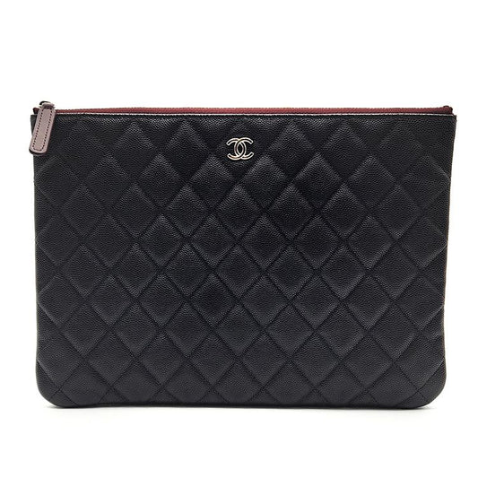 CHANEL キャビア クラッチ ニューミディウム L395863 117414142