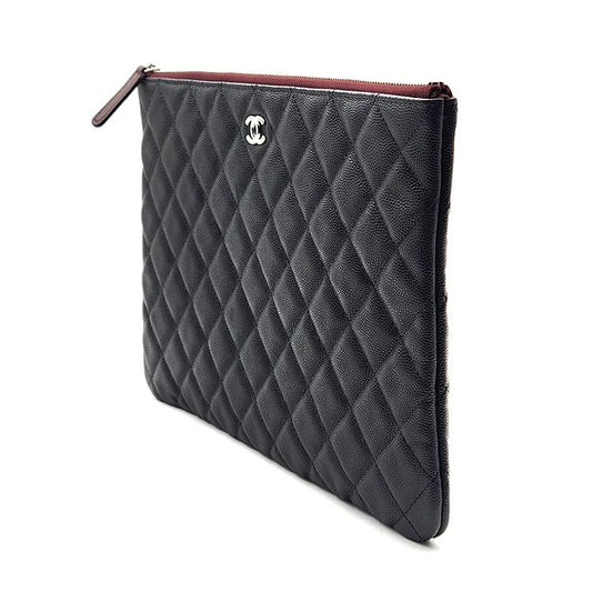CHANEL キャビア クラッチ ニューミディウム L395863 117414142