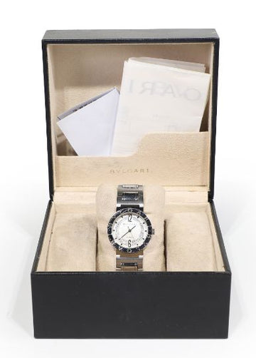 BULGARI (BVLGARI) Zifferblatt Diamant Weiß BB-Stahl Uhr BB33SS Unisex-Uhr 117432851