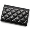 CHANEL A80278 schwarze Lack Vintage 2.55 Karten-Mini-Geldbörse 117521092 [P]