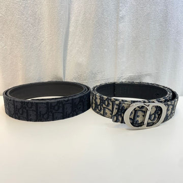 DIOR Oblique Herren 35MM Wendegurt 2 Stück + CD Ruthenium Schnalle Set 117524911