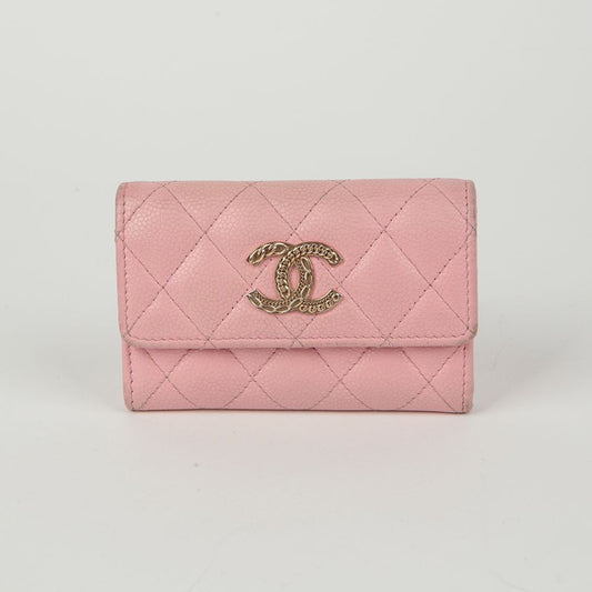 CHANEL Caviar Skin CC Logo Card Holder Wallet AP3049 116628675