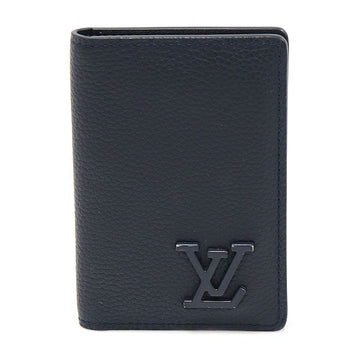 Louis Vuitton Ink Blue Grained Calfskin LV Aerogram Pocket Organizer Cardholder M69979 117643764
