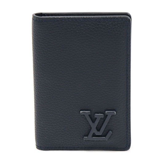 Louis Vuitton Ink Blue Grained Calfskin LV Aerogram Pocket Organizer Cardholder M69979 117643764