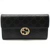 GUCCI 369663 Schwarzes Sima Cima Signature Gold Interlocking Geldbörse 117666911 [P]