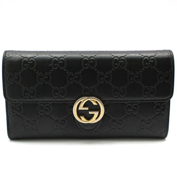 Gucci Black Sima Sigma Signature Gold Interlocking Long Wallet 369663 117666911