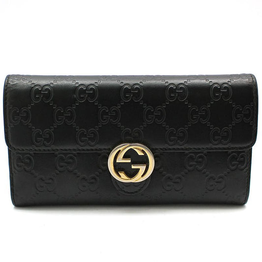 Gucci Black Sima Sigma Signature Gold Interlocking Long Wallet 369663 117666911
