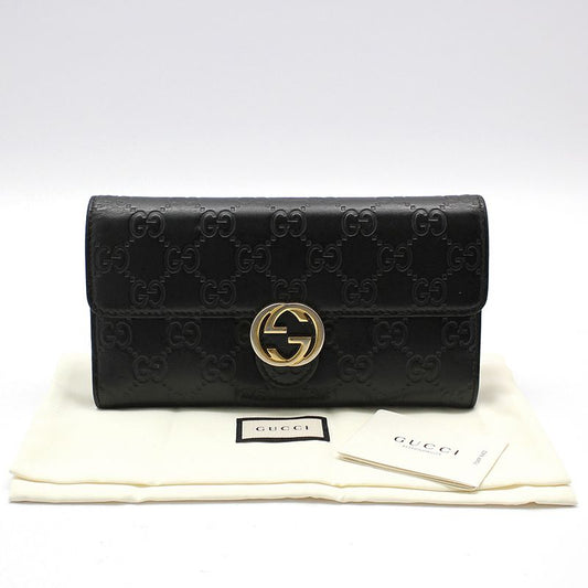 Gucci Black Sima Sigma Signature Gold Interlocking Long Wallet 369663 117666911