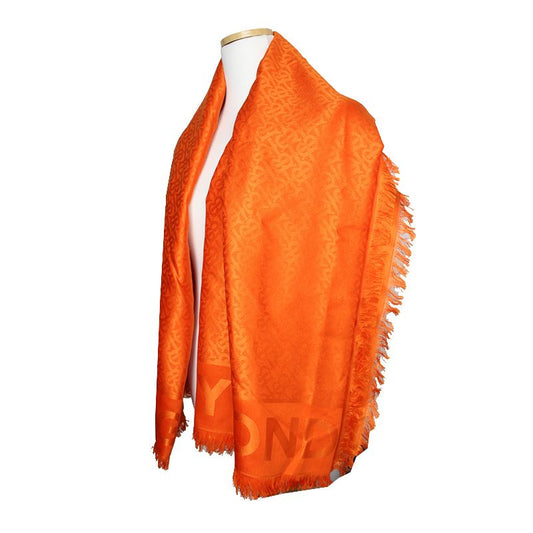 Burberry Orange Silk Big Scarf 117706609