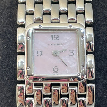 CARTIER Panda Luban Perlen Muscheldial Quarz Vintage Stahl Damenarmbanduhr 117743367