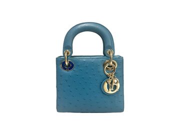 DIOR ミニオーストリッチバッグ M0505OAAT M08Z アジュールブルー 117801563