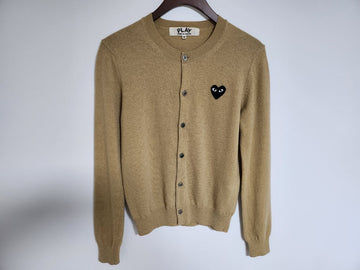 COMME DES GARCONS M Beige Schwarz Patches Damen Cardigan A-N023 118025583