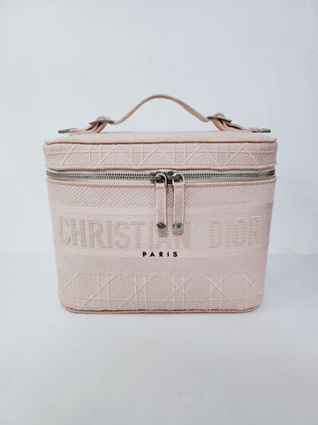 DIOR Reise Vanity Pink Cannage Stickerei Tote Bag 118056081