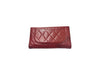 CHANEL キャビア フラップ 長財布 シルバー バーガンディ 18番商品 118165762 [P]