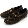 Gucci Brown GG Velvet Gold Horsebit Jordan Loafers 37 118449727 [P]