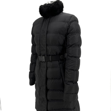 PRADA Damen Long-Padding-Jacke mit Gürtel-Logo 38 118453629