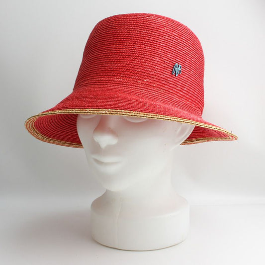 Other Brand Raffaello Bettini Coral Red Raffia Bucket Hat 118578700