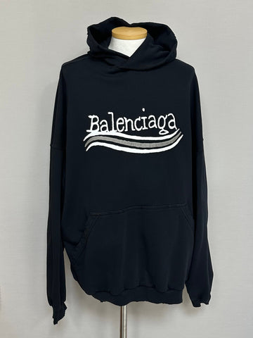 BALENCIAGA Handgezeichnetes Politisches Logo Hoodie (110 115) 118597038