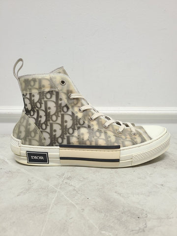 Dior White Black B23 Oblique High-Top Sneakers 42 118605417
