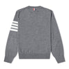 THOM BROWNE ファインメリノウール4バークルーネックプルオーバー ミディアムグレー stamp: MKA002A 00014 038 118666646 [P]