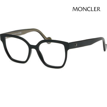MONCLER モンクレール メガネフレーム ML5155 001 ラグジュアリー スクエア キャットアイ アセテート ブラック オーバーフィット 118697009