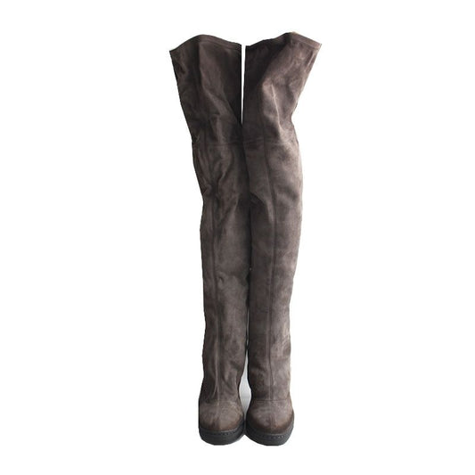 PIERRE HARDY Olivgrün Wildleder Overknee Stiefel 37 118706770
