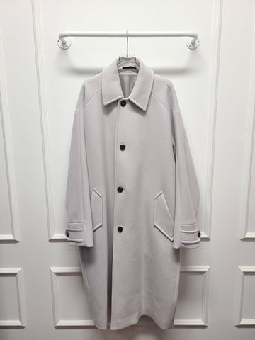 SYSTEM グレー カシミア メンズ ロング コート 100 118711963