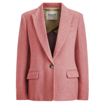 Isabel Marant LOUISON Wool Blazer Raspberry Ecure VE0384FA B3D05E RYEC 118712768
