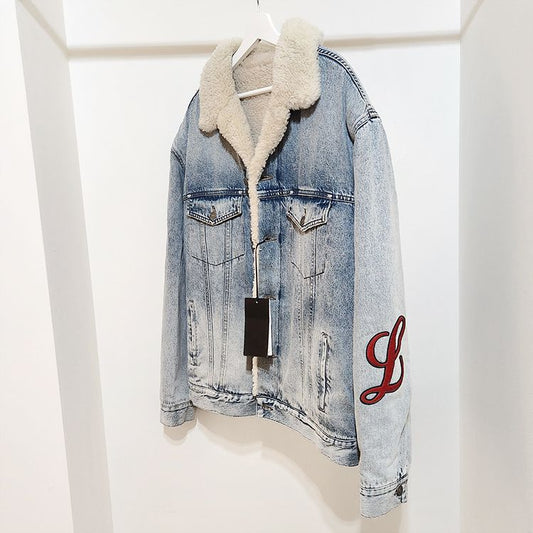 Gucci Shearling Denim Jacket 458512 118965074