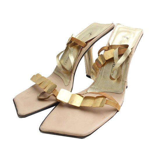 GIUSEPPE ZANOTTI ゴールドストラップサンダル 37 118969963