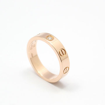 Cartier 18K Rose Pink Gold 1P Diamond Mini Love Ring Size 49 B40507 119081323
