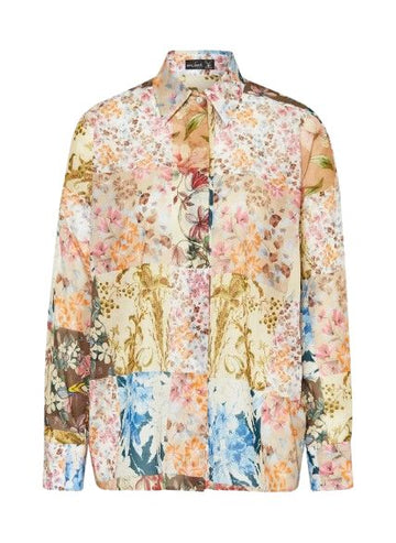 VAN LAACK Damen Halb-Lack Shirt Bluse Beige Pink 1001414447 51899514