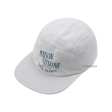 MAISON KITSUNE LM06102WW0088 MILK Unisex Logo-Druck Baseballcap 119195172