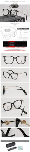 LANVIN LNV2639LB 001 quadratische Acetatbrille für asiatische Gesichter 119254757 [P]
