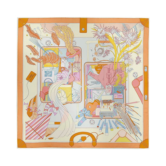 Hermes Bagage a Main Silk Carre Scarf 119287328