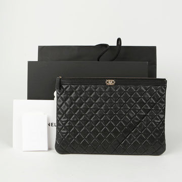 CHANEL A84407 ボイ キャビア ラージ クラッチ 118672174