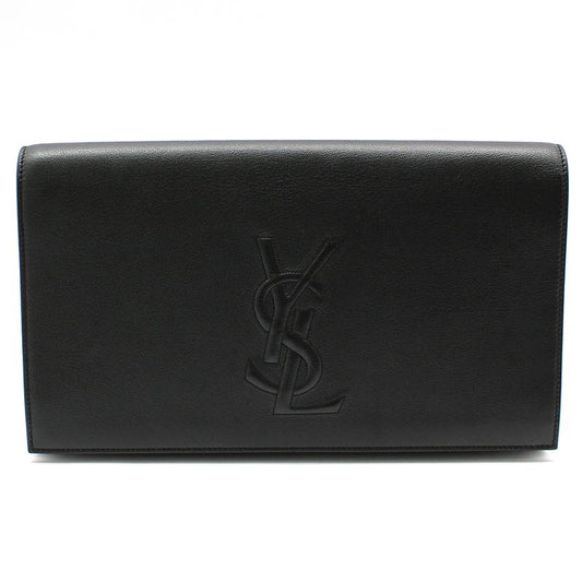 Saint Laurent YSL 361120 Black Leather Belljour Clutch 119358396