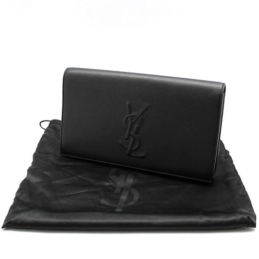 Saint Laurent YSL 361120 Black Leather Belljour Clutch 119358396