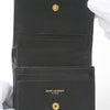 Saint Laurent Black Monogram Grained Poudre Embossed Leather Small Wallet stamp: 668290 BOWA1 119391348 [P]