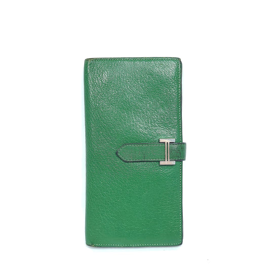 Hermes Bean Long Wallet Green 1372 119413272