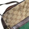 GUCCI GGロゴ ブラウン レザー トリミング ボストン トートバッグ ショルダーバッグ 247205 119462436 [P]